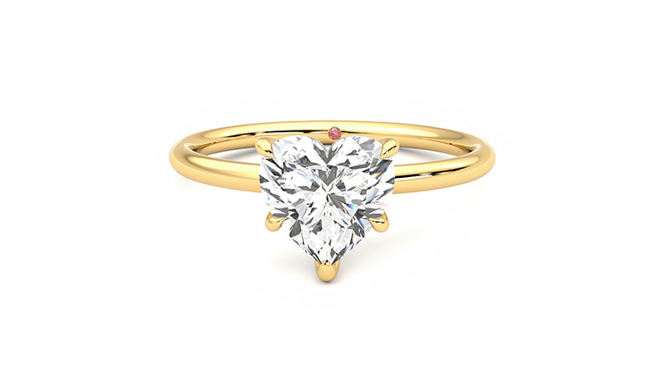 Taylor & Hart Demure Heart Engagement Ring 360 degree image 29