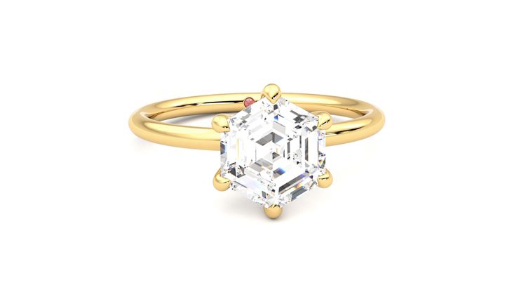 Taylor & Hart Demure Hexagonal Engagement Ring 360 degree image 2