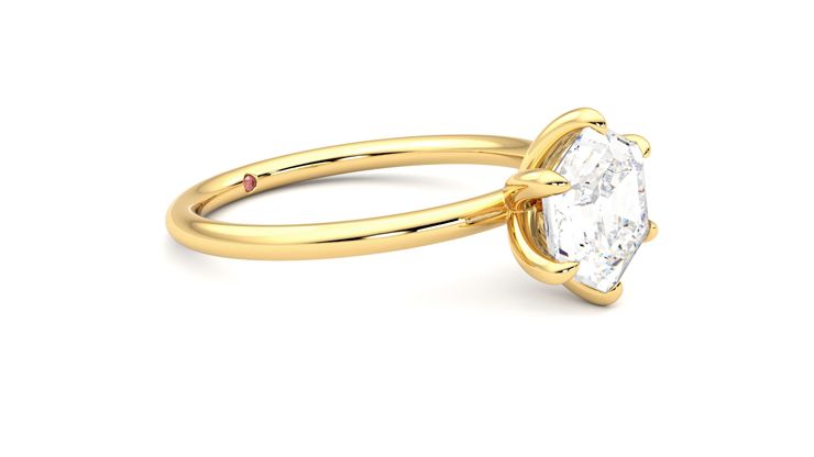 Taylor & Hart Demure Hexagonal Engagement Ring 360 degree image 7