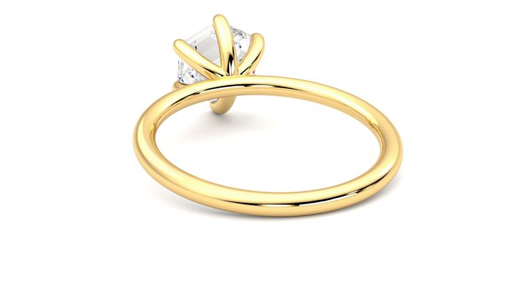 Taylor & Hart Demure Hexagonal Engagement Ring 360 degree image 16