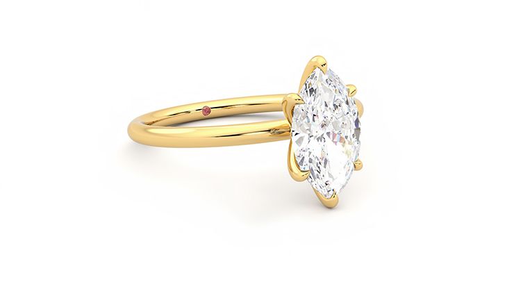 Taylor & Hart Demure Marquise Engagement Ring 360 degree image 5