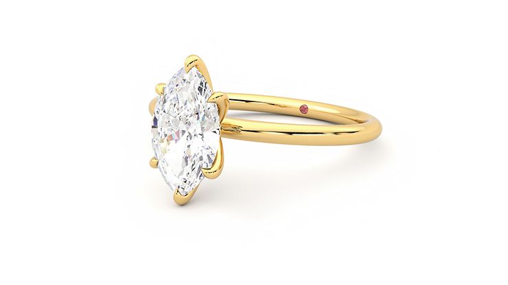 Taylor & Hart Demure Marquise Engagement Ring 360 degree image 25