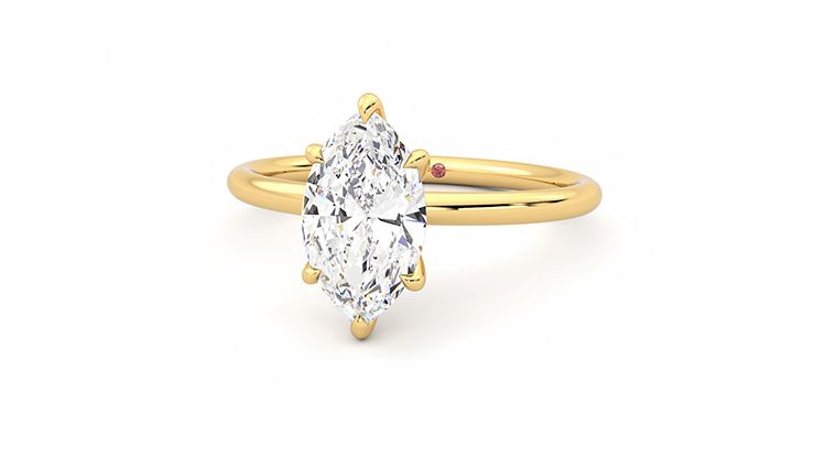 Taylor & Hart Demure Marquise Engagement Ring 360 degree image 27