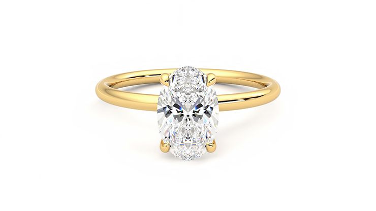 Taylor & Hart Demure Oval Engagement Ring 360 degree image 0