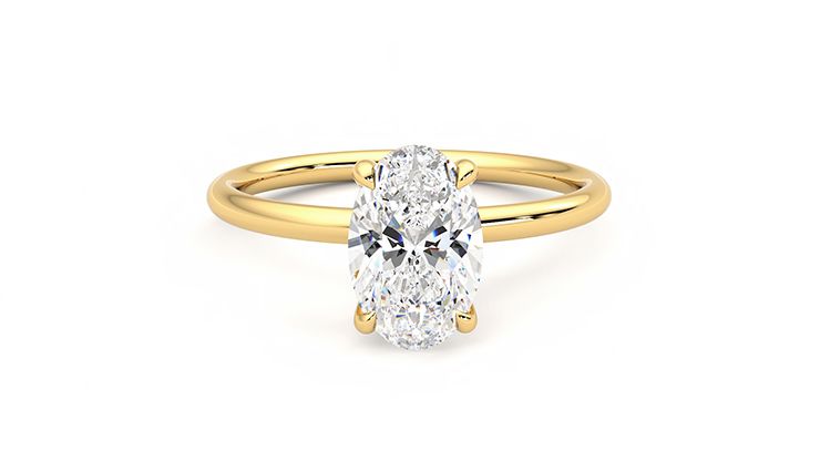 Taylor & Hart Demure Oval Engagement Ring 360 degree image 1