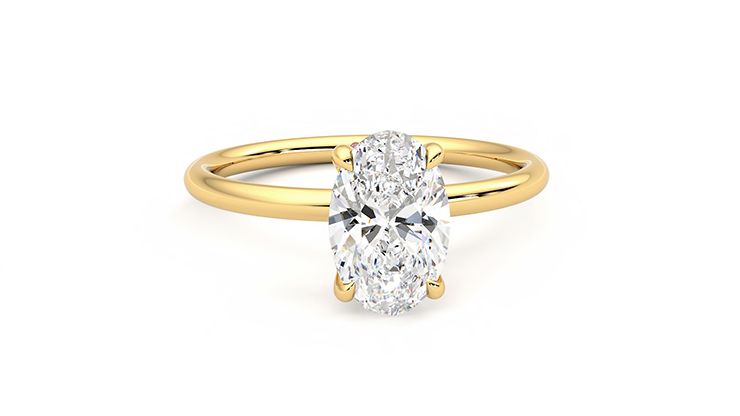 Taylor & Hart Demure Oval Engagement Ring 360 degree image 2