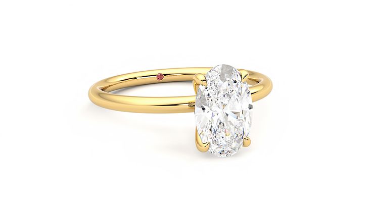 Taylor & Hart Demure Oval Engagement Ring 360 degree image 4