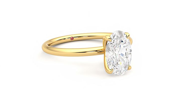 Taylor & Hart Demure Oval Engagement Ring 360 degree image 5