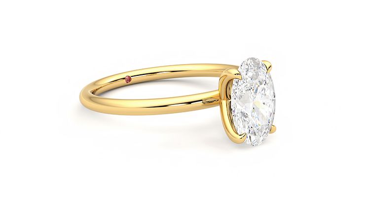 Taylor & Hart Demure Oval Engagement Ring 360 degree image 6
