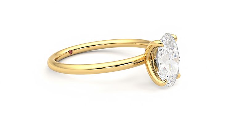 Taylor & Hart Demure Oval Engagement Ring 360 degree image 7