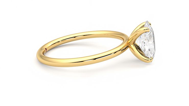Taylor & Hart Demure Oval Engagement Ring 360 degree image 9