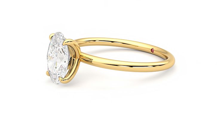 Taylor & Hart Demure Oval Engagement Ring 360 degree image 23