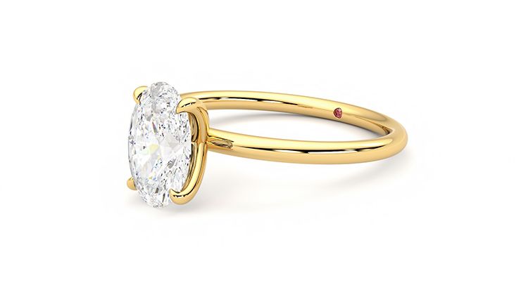 Taylor & Hart Demure Oval Engagement Ring 360 degree image 24