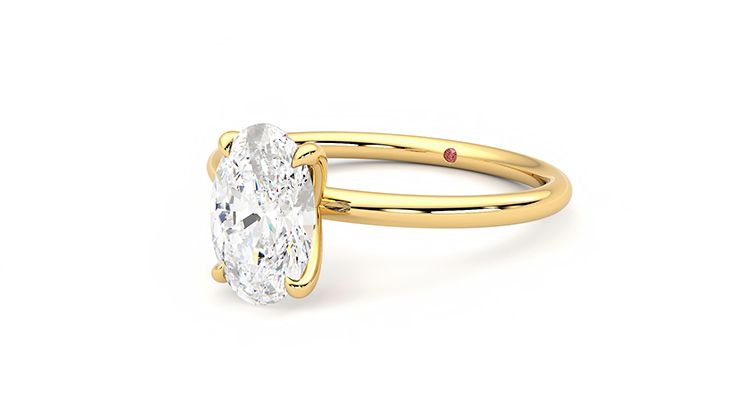 Taylor & Hart Demure Oval Engagement Ring 360 degree image 25
