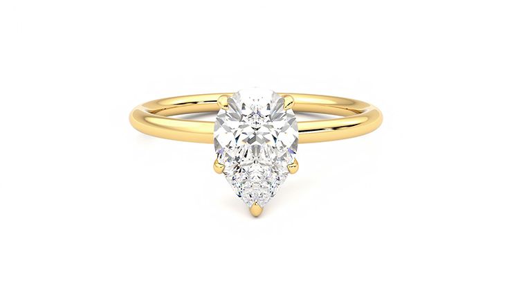 Taylor & Hart Demure Pear Engagement Ring 360 degree image 0