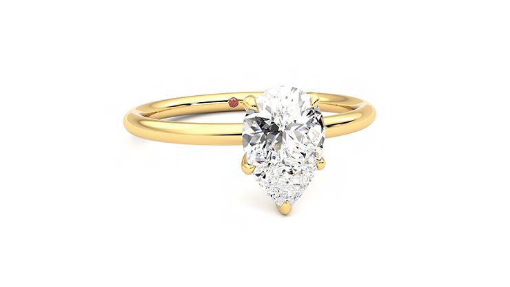 Taylor & Hart Demure Pear Engagement Ring 360 degree image 3