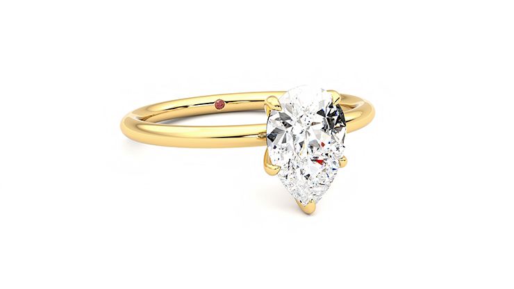 Taylor & Hart Demure Pear Engagement Ring 360 degree image 4