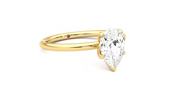 Taylor & Hart Demure Pear Engagement Ring 360 degree image 5