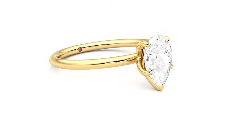 Taylor & Hart Demure Pear Engagement Ring 360 degree image 6