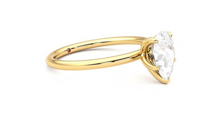 Taylor & Hart Demure Pear Engagement Ring 360 degree image 7