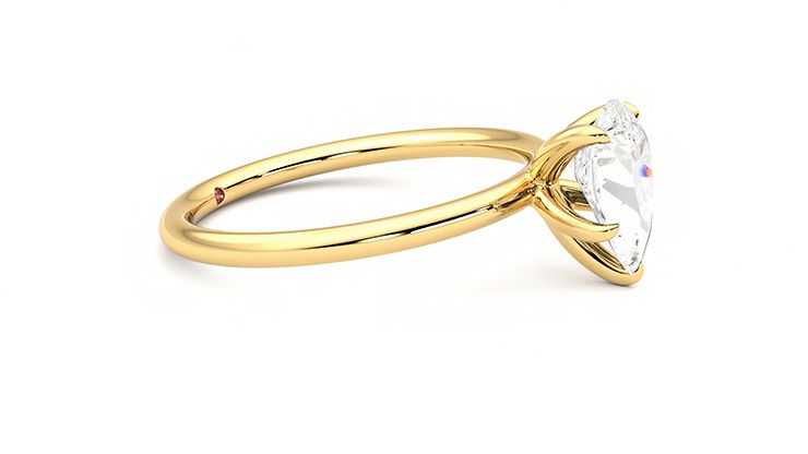 Taylor & Hart Demure Pear Engagement Ring 360 degree image 8