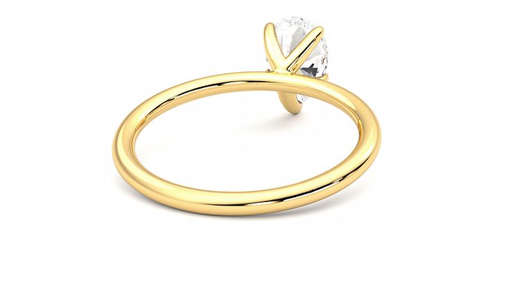 Taylor & Hart Demure Pear Engagement Ring 360 degree image 14
