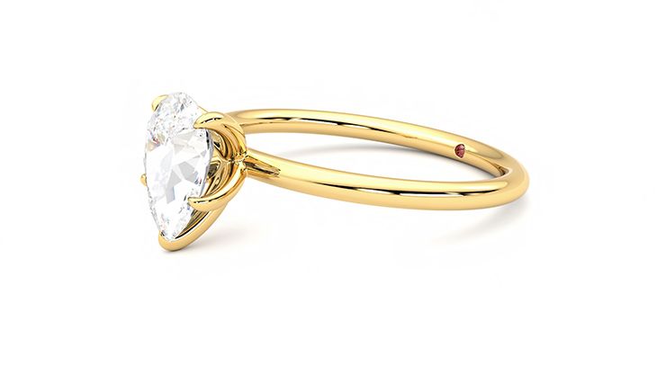 Taylor & Hart Demure Pear Engagement Ring 360 degree image 23
