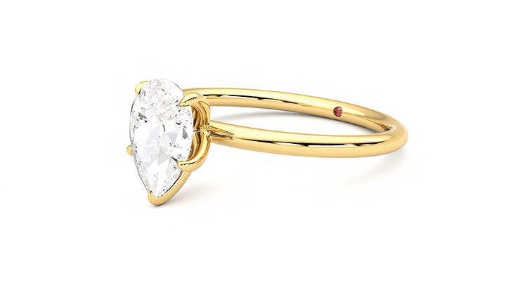 Taylor & Hart Demure Pear Engagement Ring 360 degree image 24