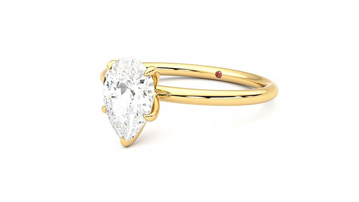 Taylor & Hart Demure Pear Engagement Ring 360 degree image 25