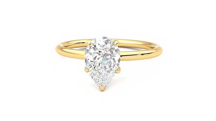 Taylor & Hart Demure Pear Engagement Ring 360 degree image 28