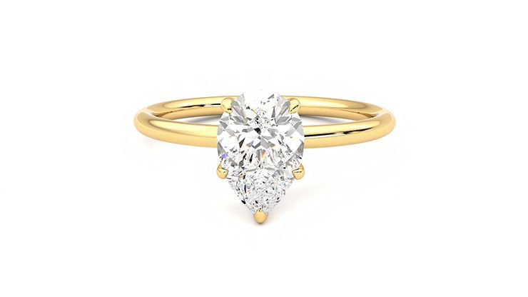Taylor & Hart Demure Pear Engagement Ring 360 degree image 29