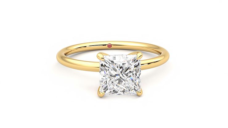 Taylor & Hart Demure Princess Engagement Ring 360 degree image 2