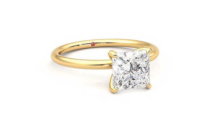 Taylor & Hart Demure Princess Engagement Ring 360 degree image 4