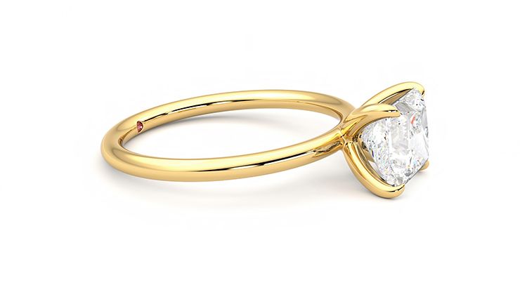 Taylor & Hart Demure Princess Engagement Ring 360 degree image 8