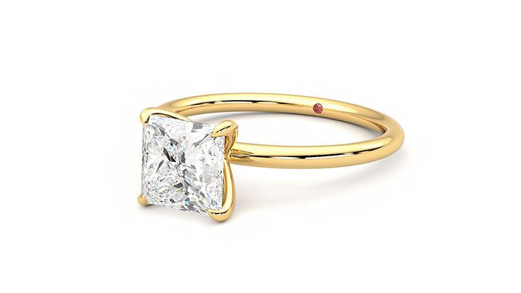 Taylor & Hart Demure Princess Engagement Ring 360 degree image 25