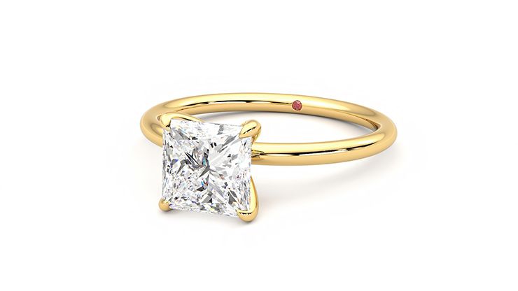 Taylor & Hart Demure Princess Engagement Ring 360 degree image 26