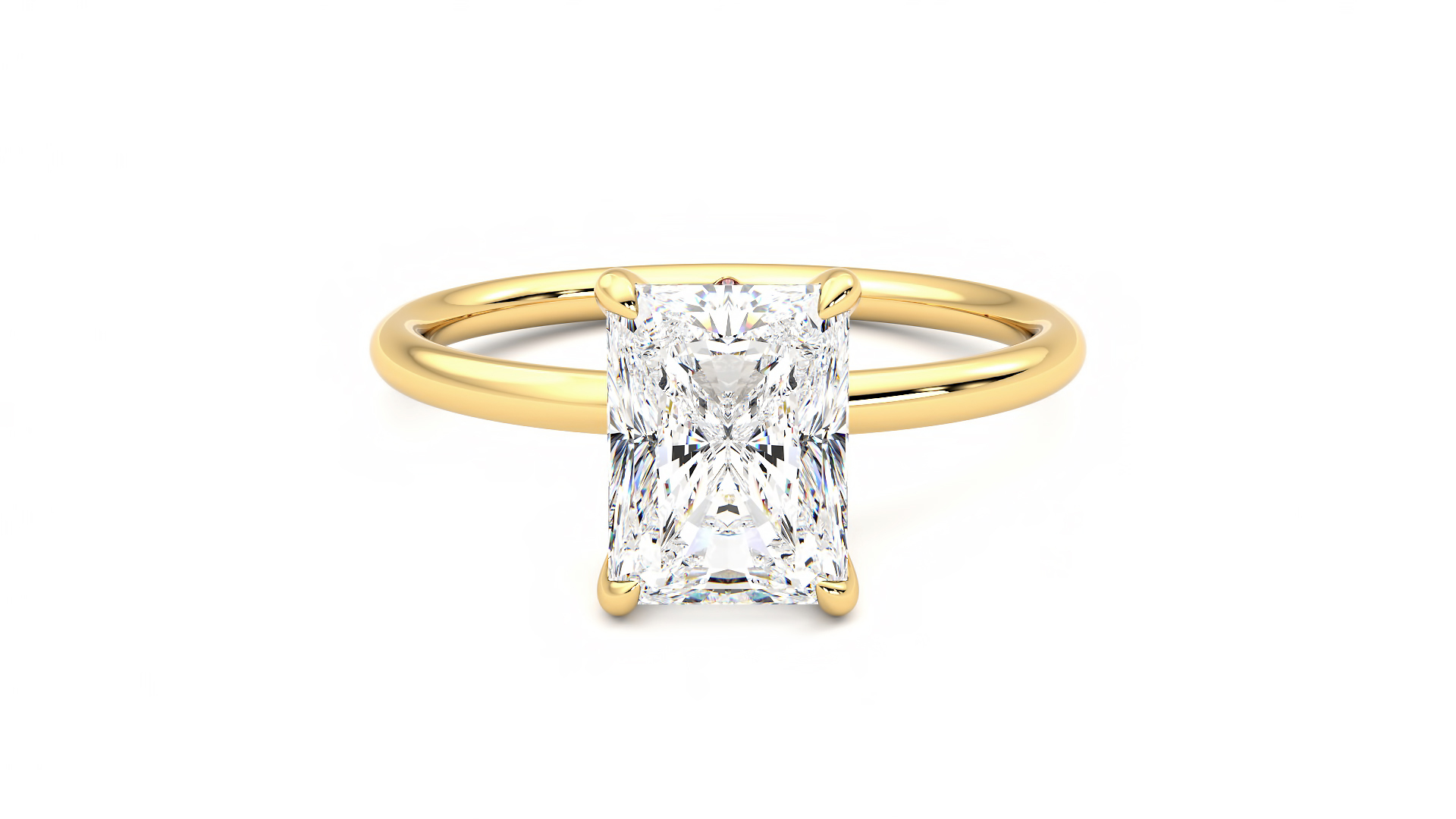 Taylor & Hart Demure Radiant Engagement Ring 360 degree image 0