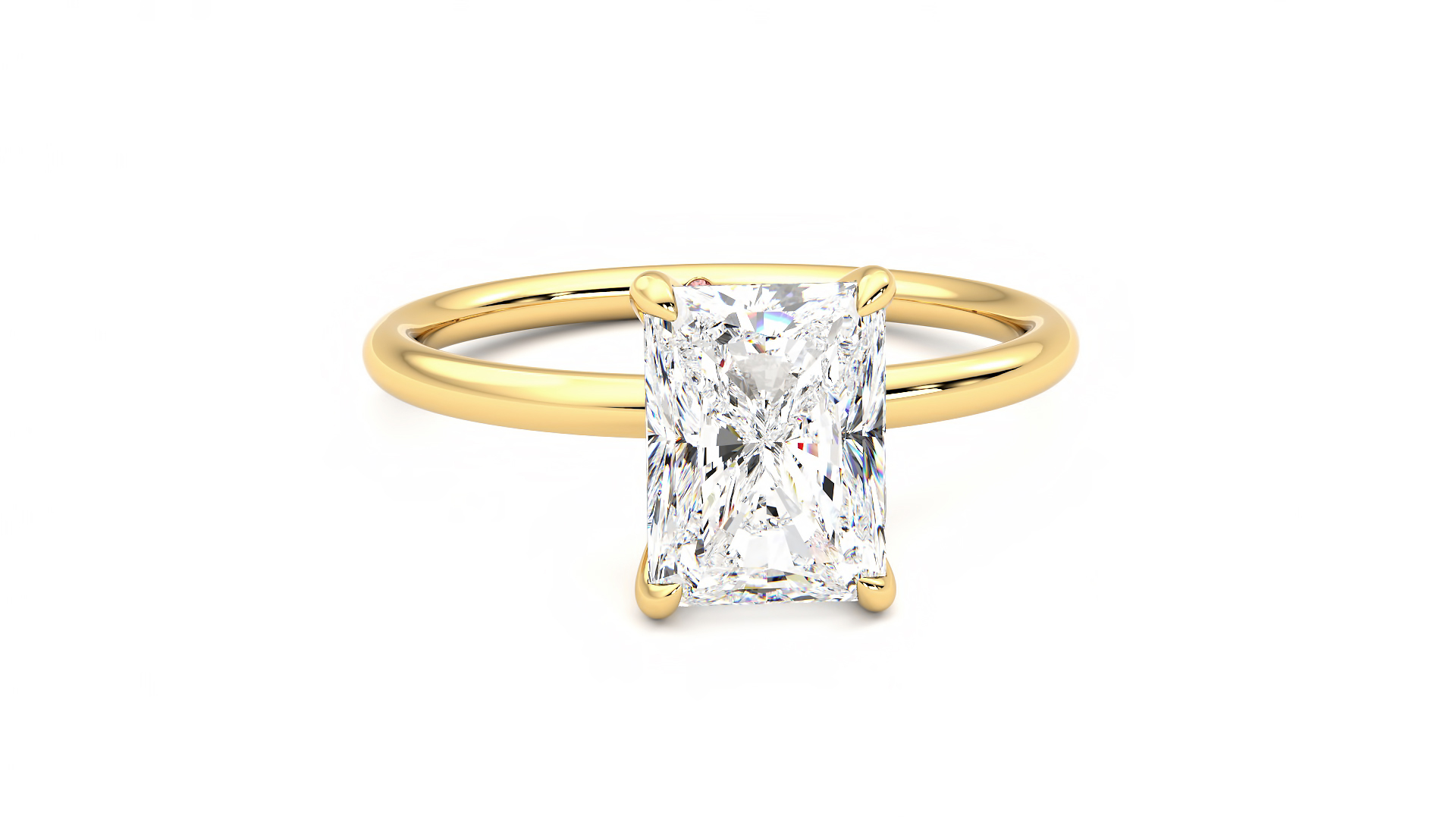 Taylor & Hart Demure Radiant Engagement Ring 360 degree image 2