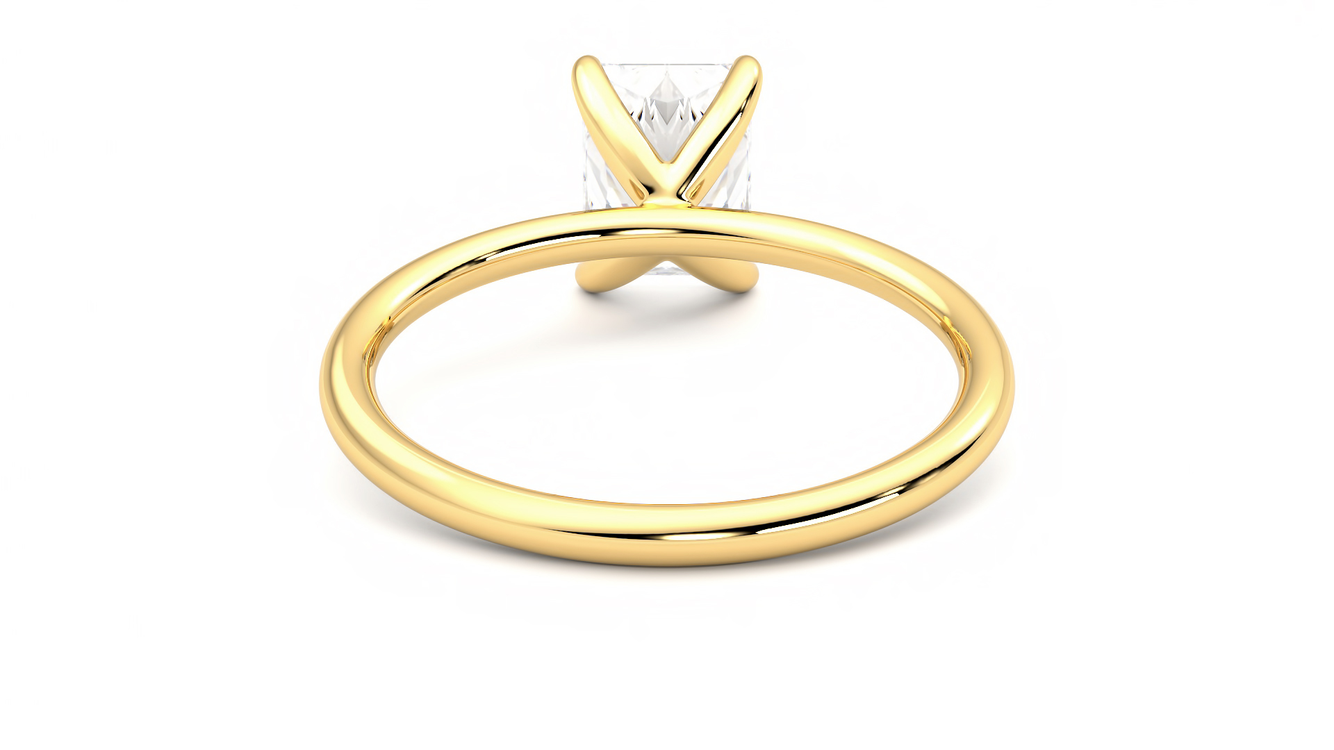 Taylor & Hart Demure Radiant Engagement Ring 360 degree image 15