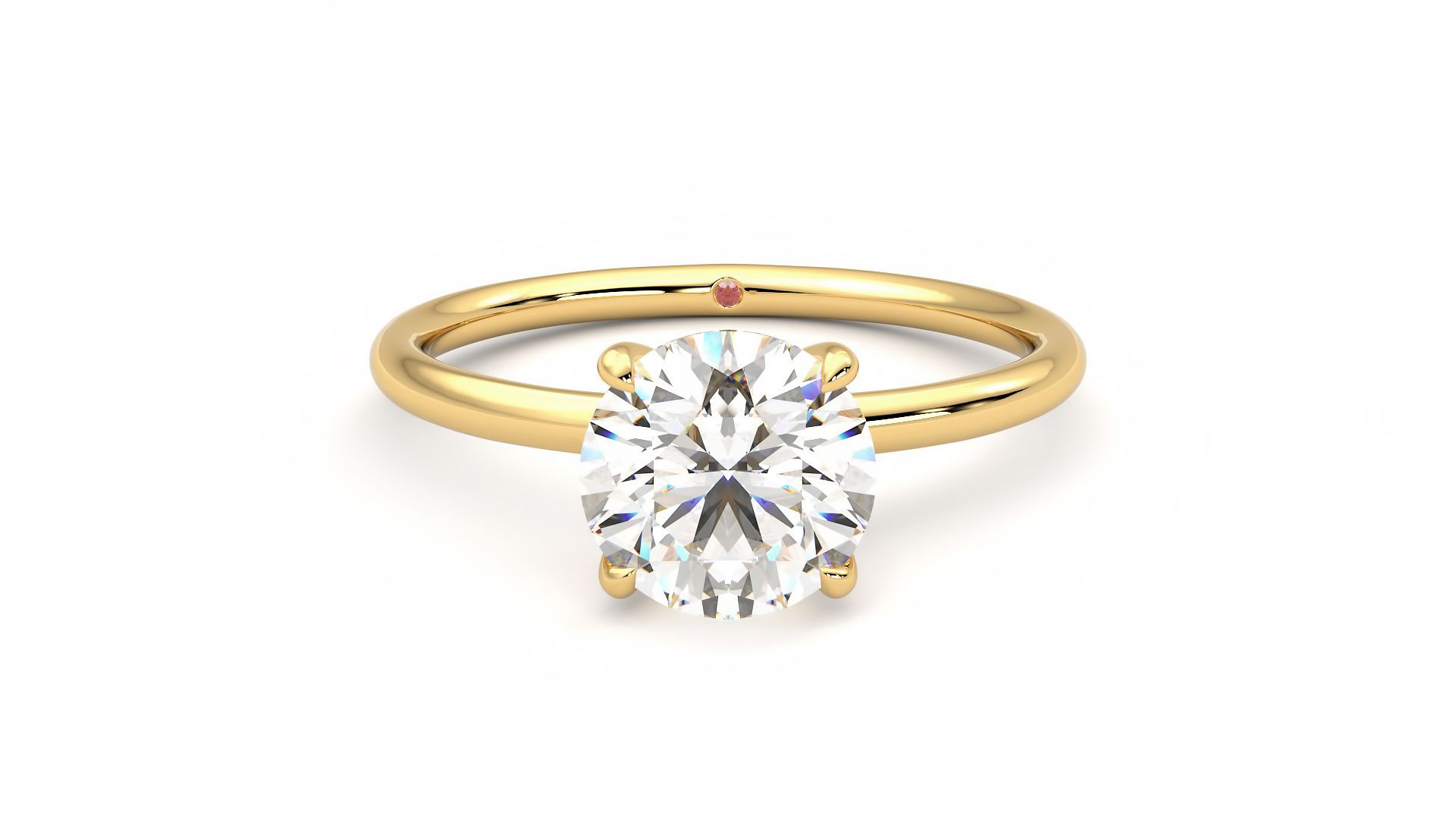 Taylor & Hart Demure Round Engagement Ring 360 degree image 0