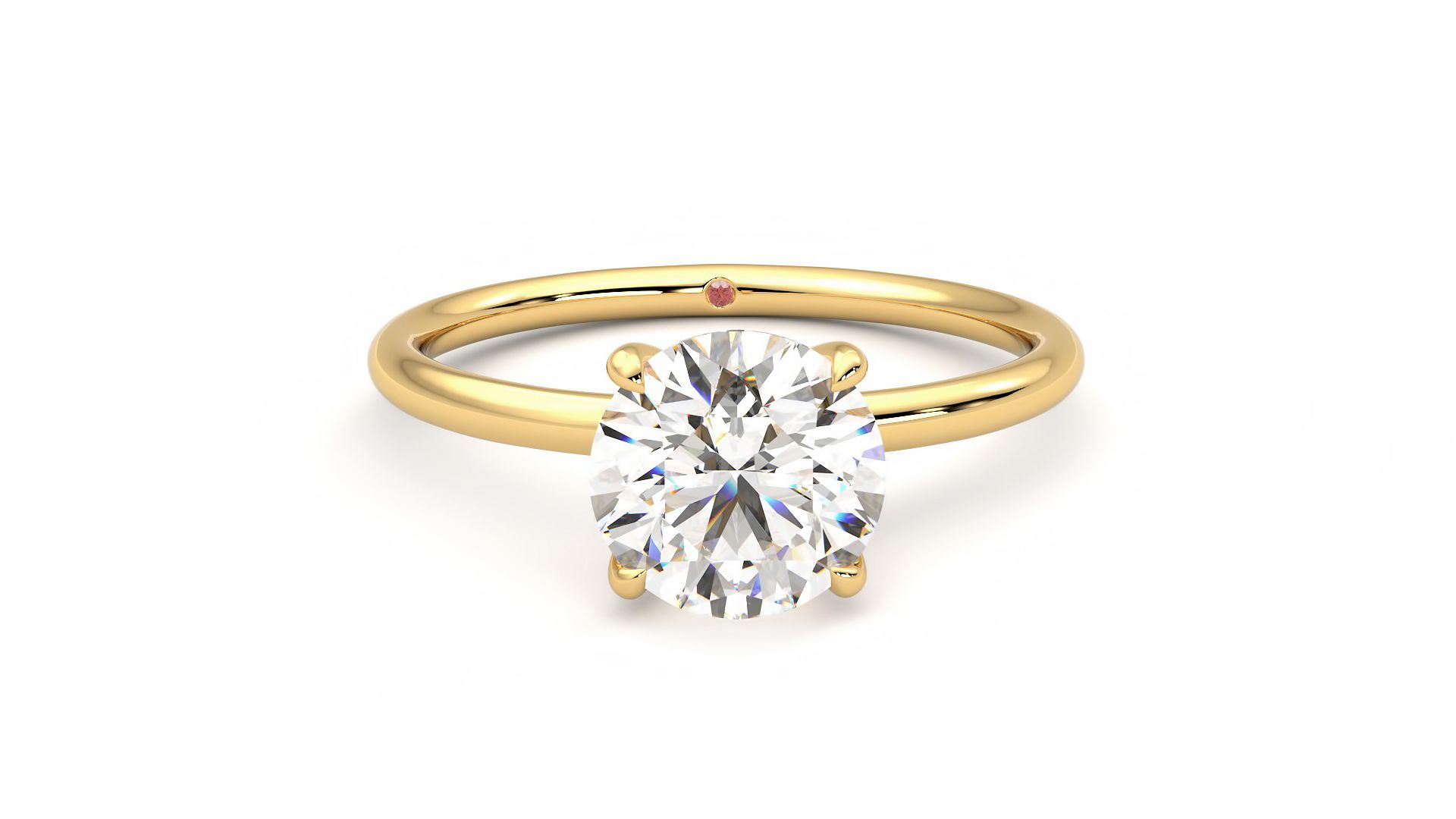 Taylor & Hart Demure Round Engagement Ring 360 degree image 1