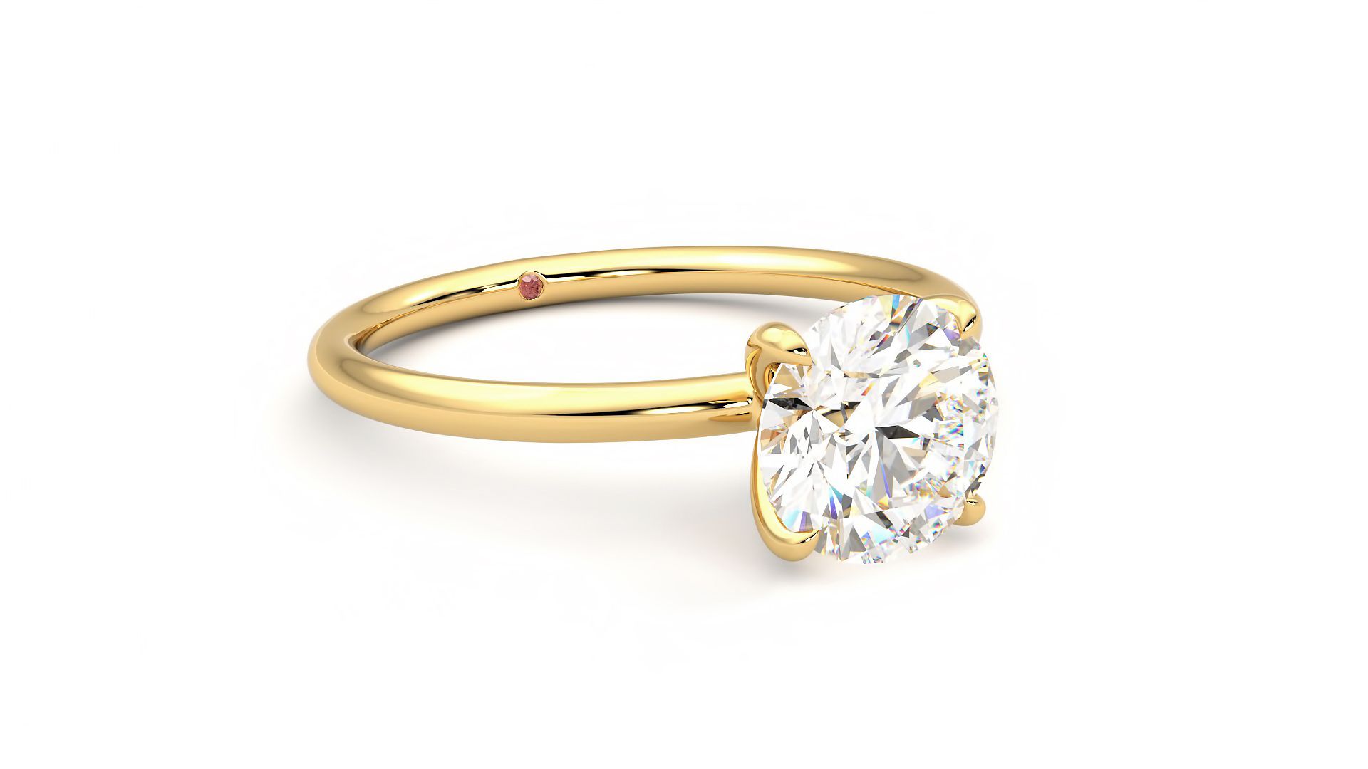 Taylor & Hart Demure Round Engagement Ring 360 degree image 5