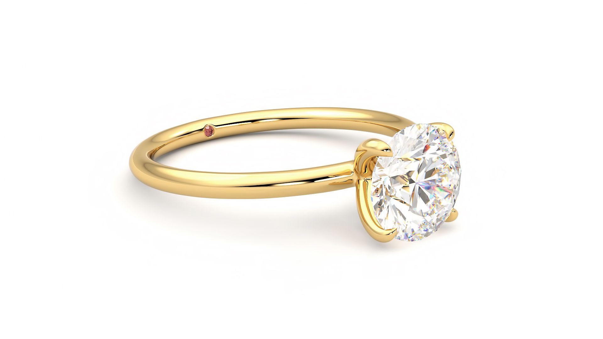 Taylor & Hart Demure Round Engagement Ring 360 degree image 6
