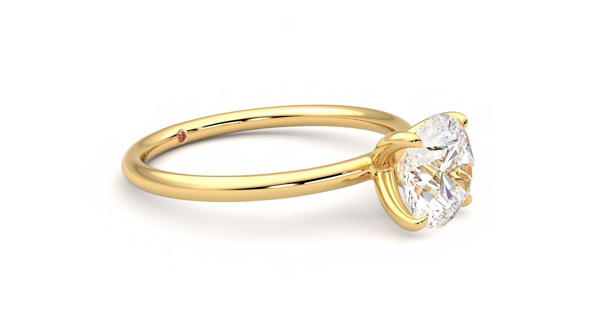 Taylor & Hart Demure Round Engagement Ring 360 degree image 7