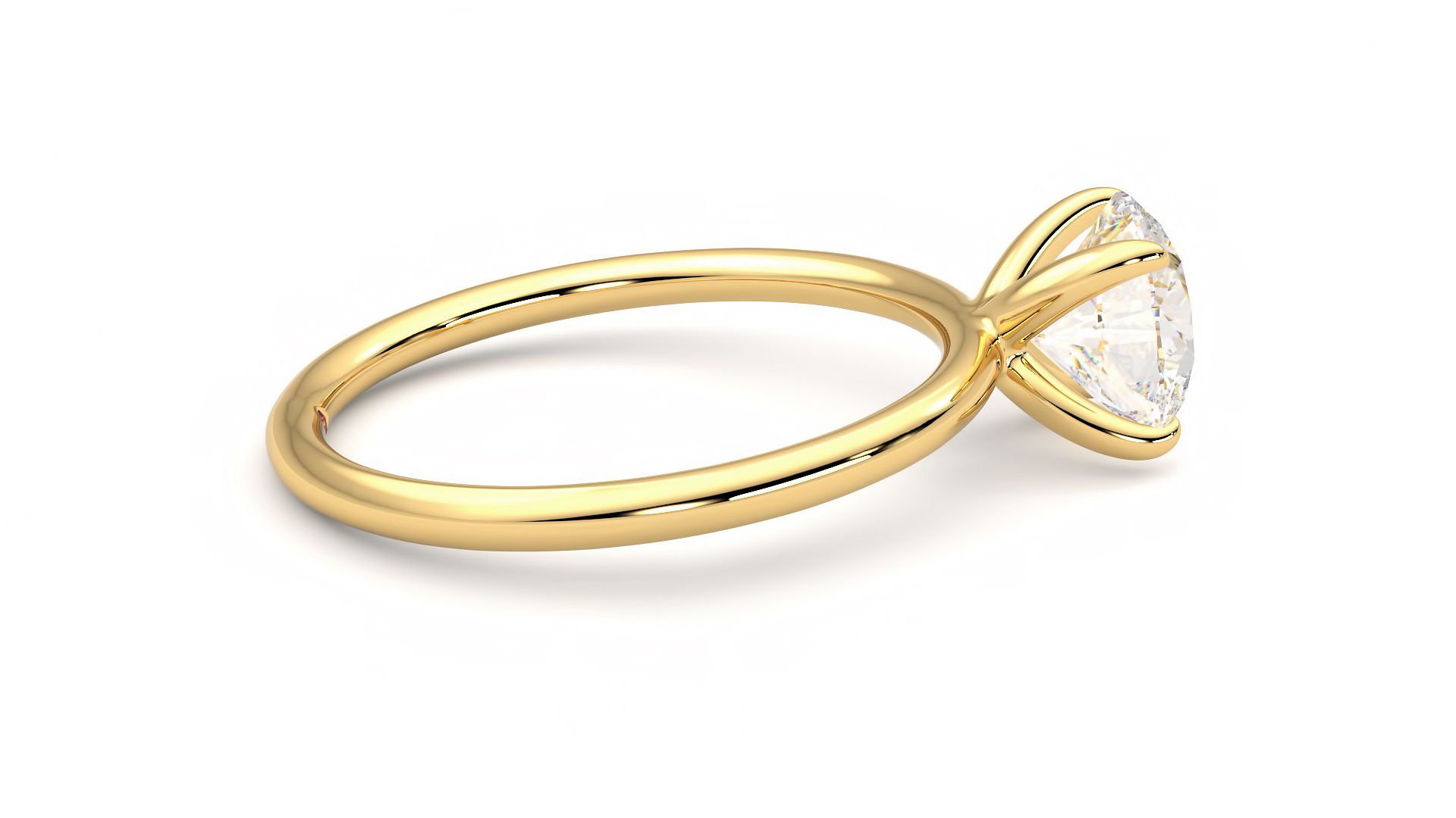 Taylor & Hart Demure Round Engagement Ring 360 degree image 10