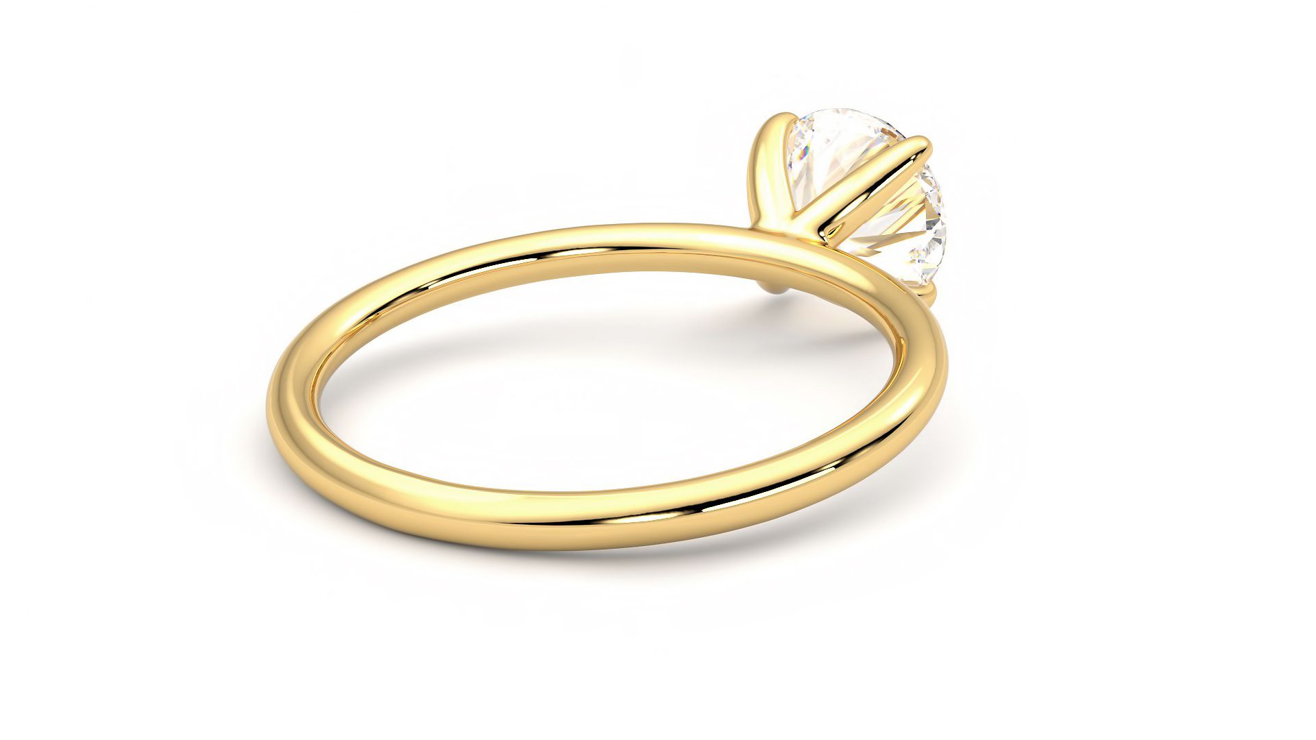 Taylor & Hart Demure Round Engagement Ring 360 degree image 13