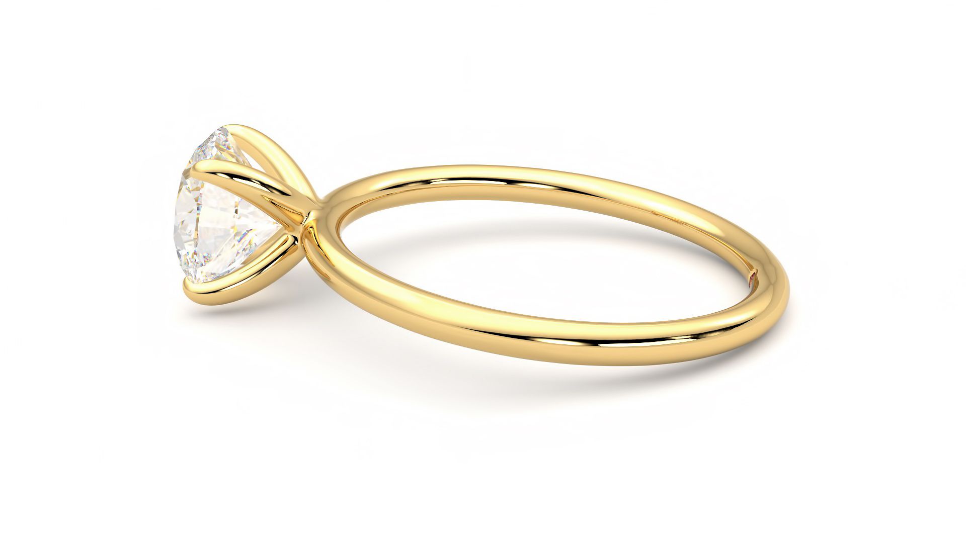 Taylor & Hart Demure Round Engagement Ring 360 degree image 20