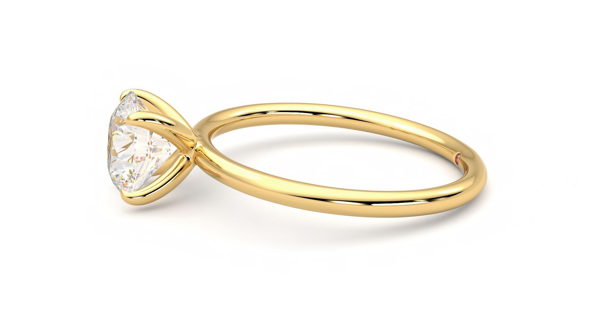 Taylor & Hart Demure Round Engagement Ring 360 degree image 21