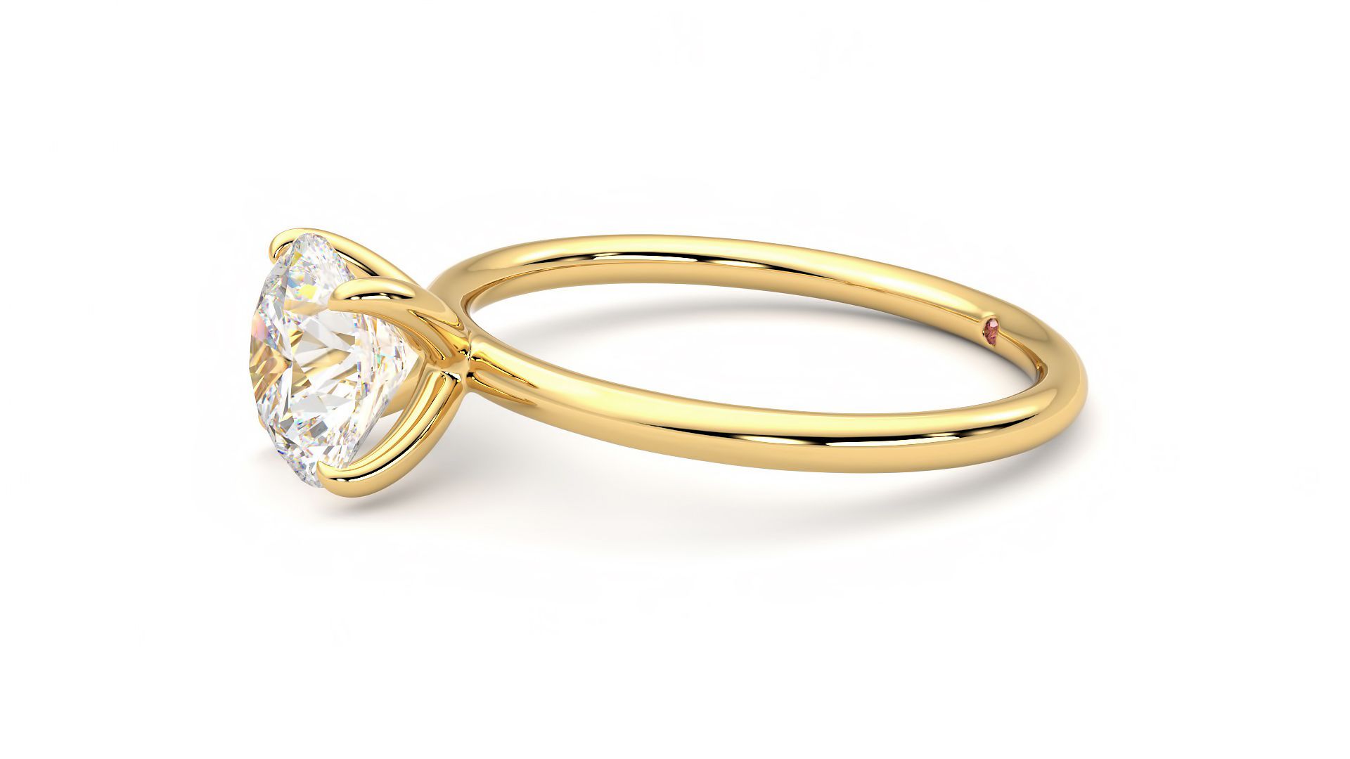Taylor & Hart Demure Round Engagement Ring 360 degree image 22