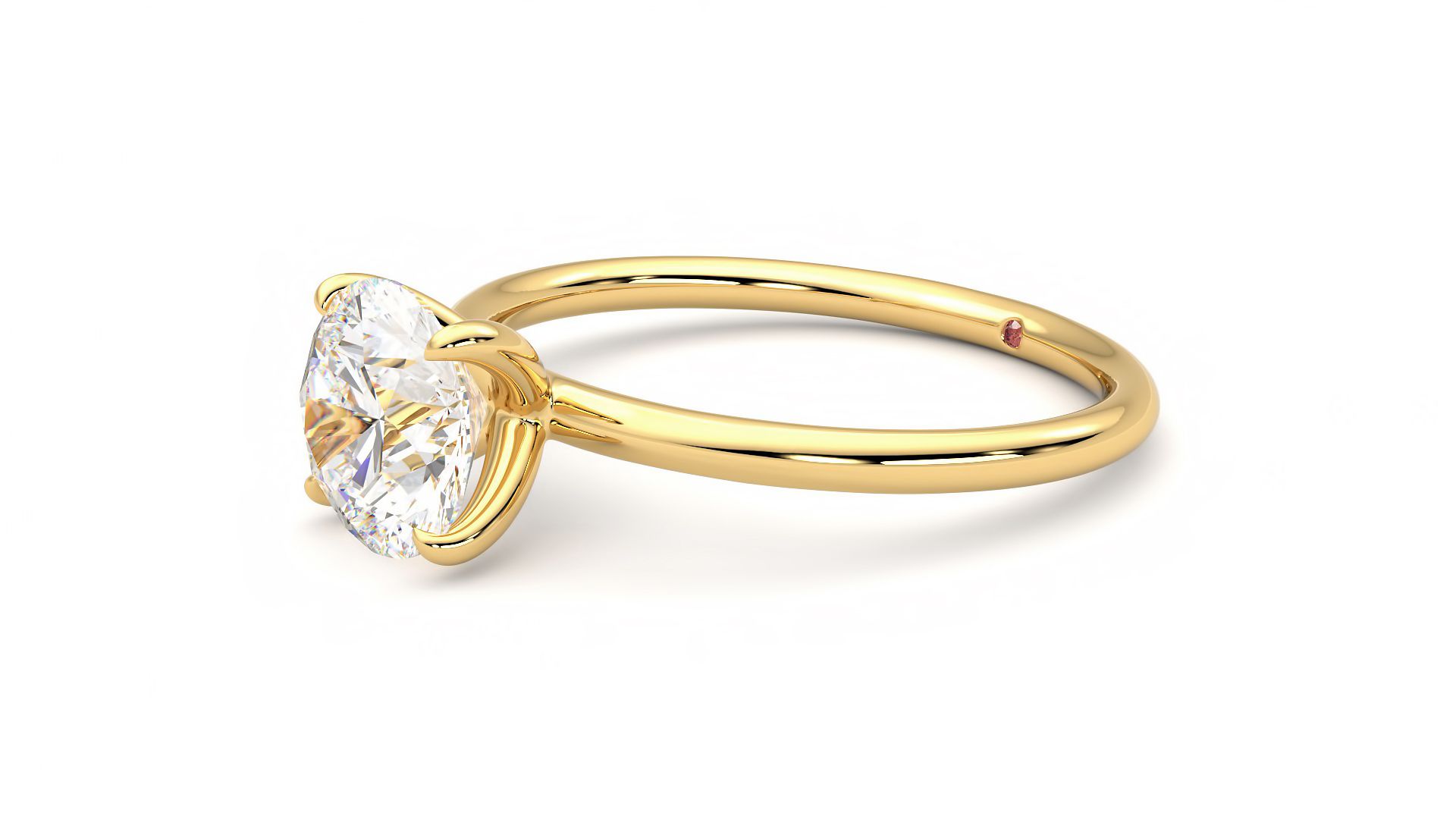 Taylor & Hart Demure Round Engagement Ring 360 degree image 23